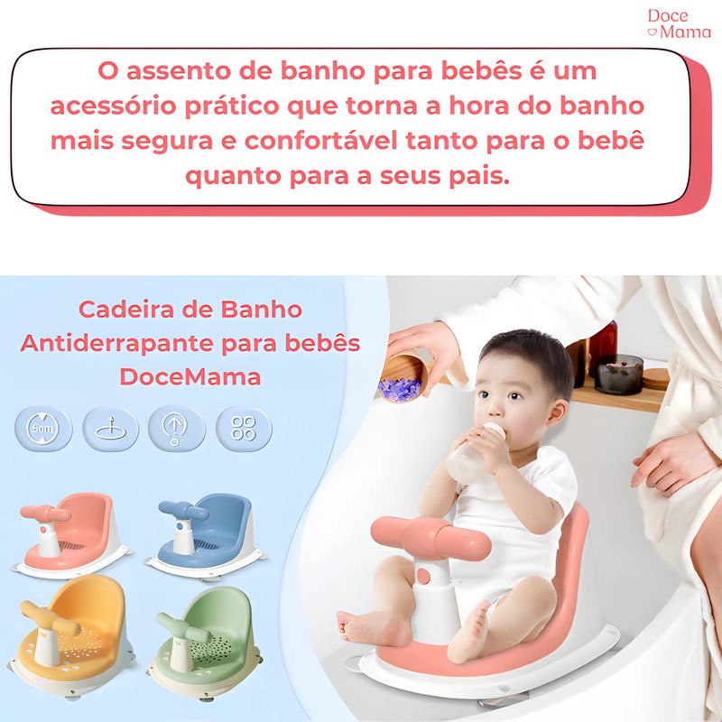 Cadeira de Banho Antiderrapante para bebês - BabySafe