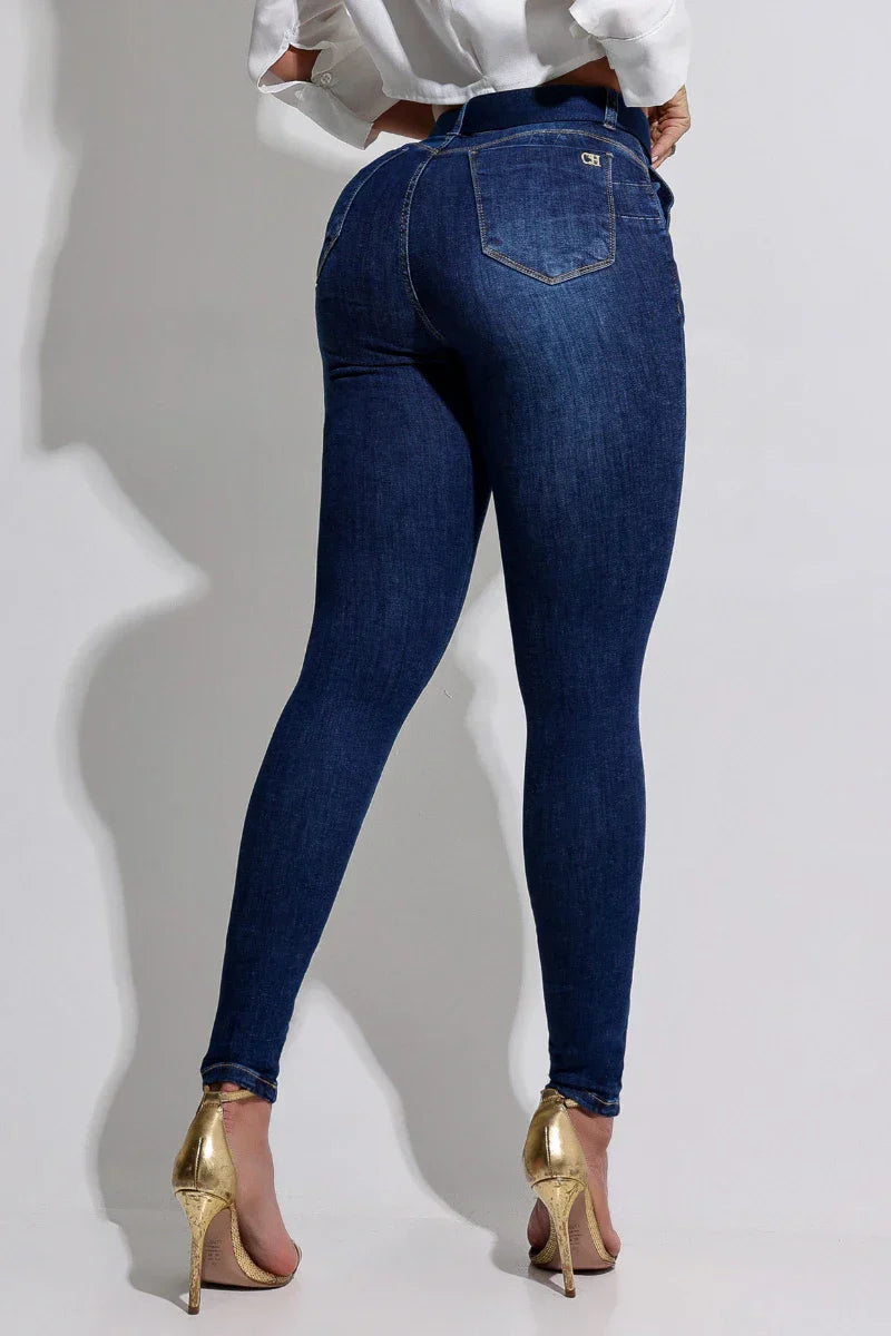 Calça Jeans Modeladora com Cinto