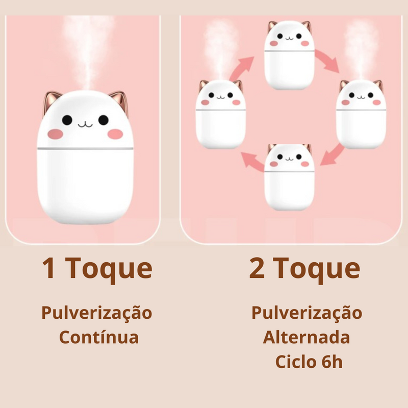 Umidificador Gatinho Cute