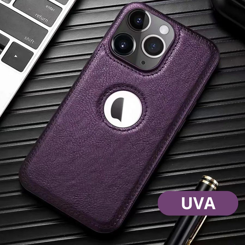 Capa Case de Couro Luxo para iPhone