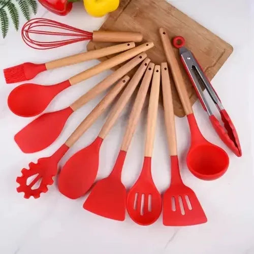 Kit 11 Peças Utensílios de Cozinha Silicone