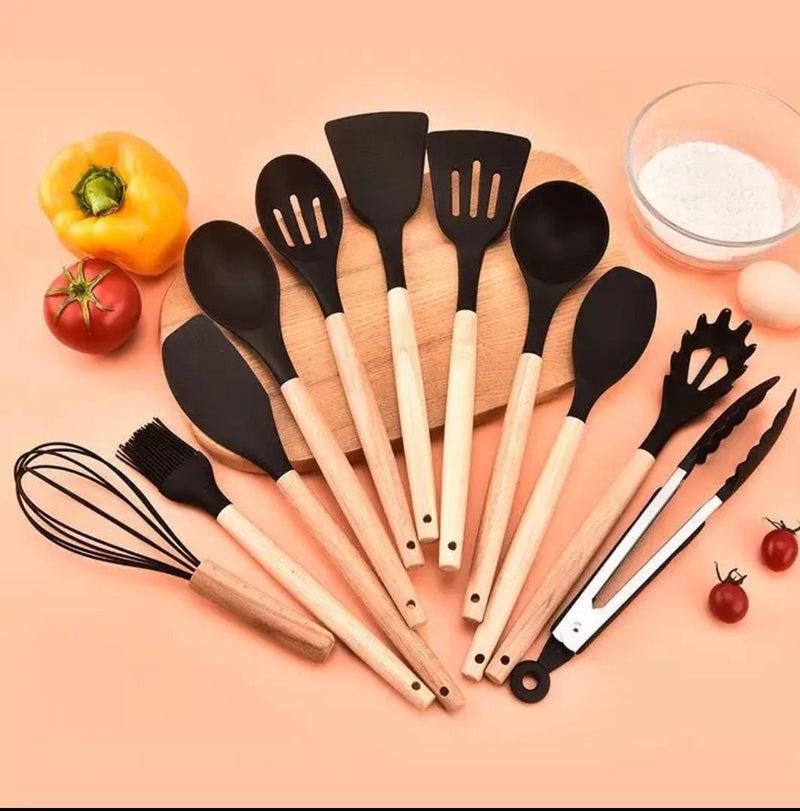 Kit 11 Peças Utensílios de Cozinha Silicone