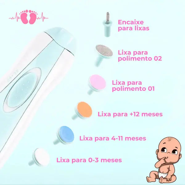 Aparador de Unhas SoftCare® Infantil - Elétrico e Silencioso